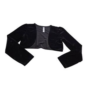 Knit Works Black Velvet Cardigan jacket 16